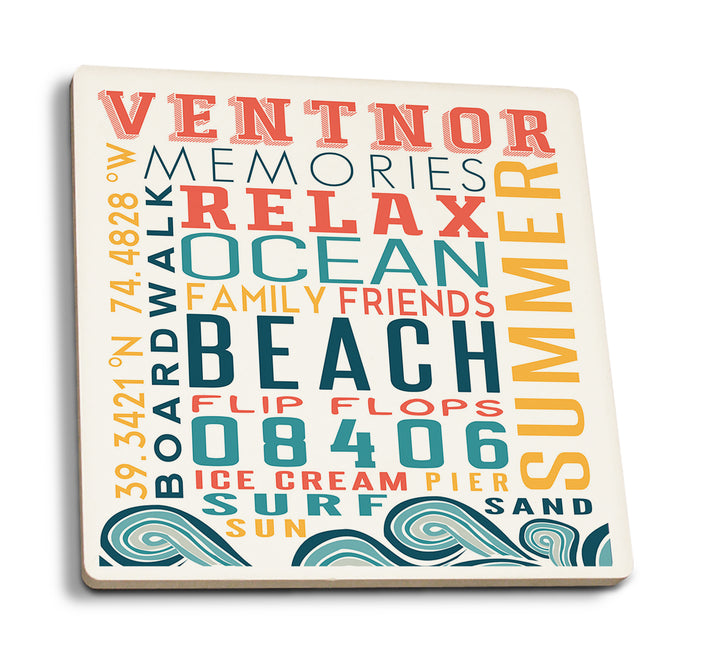 Ventnor, New Jersey, Typography, Coaster Set