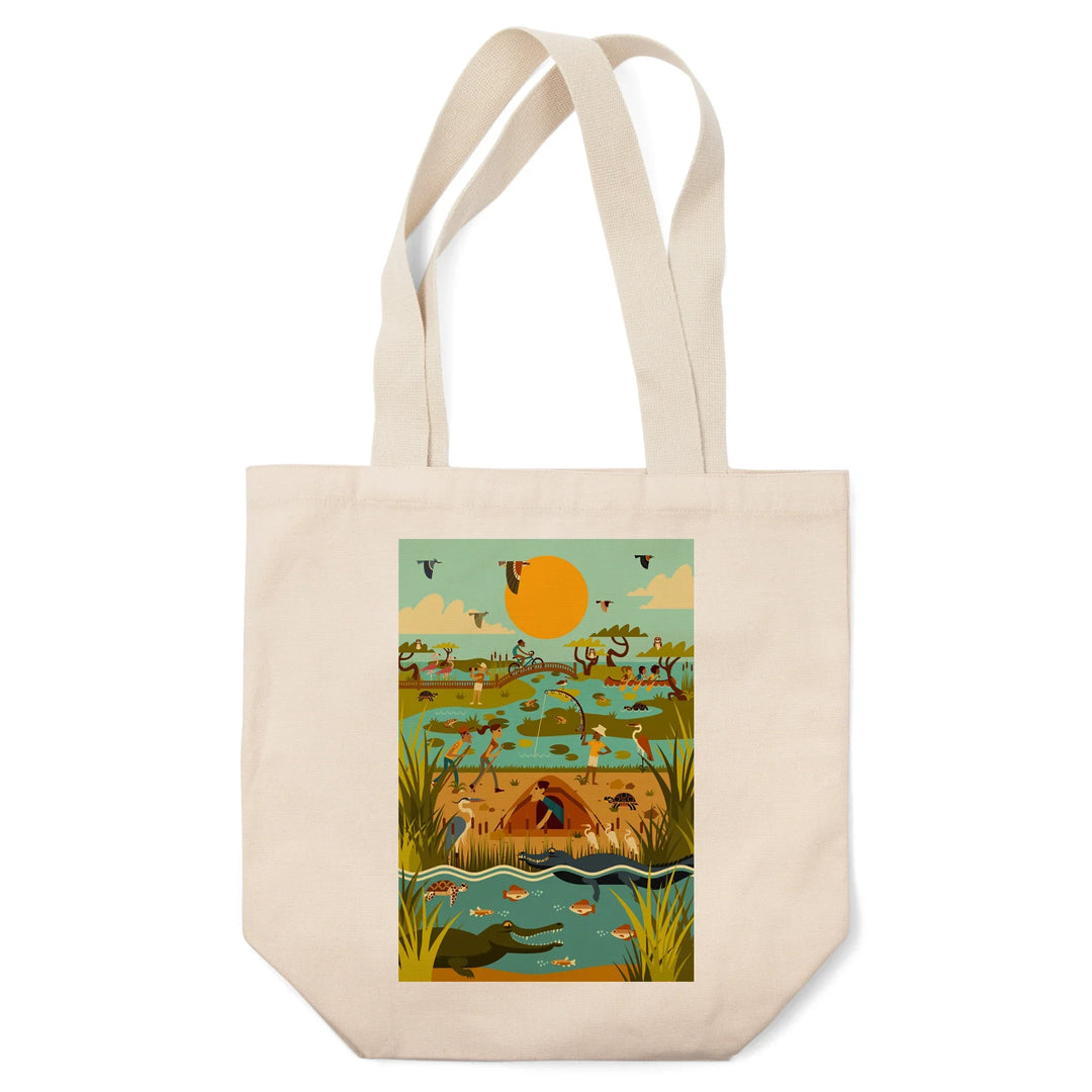 Everglades National Park, Geometric, Tote Bag