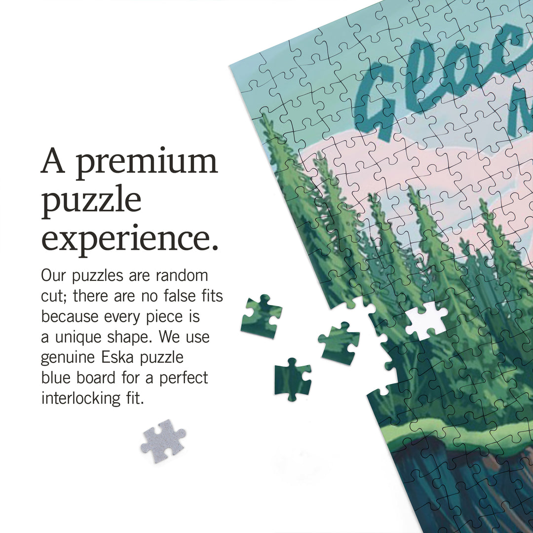 Glacier Park, Montana, Get Outside Series, Seek Adventure, River Rafting, 1000 Piece Jigsaw Puzzle