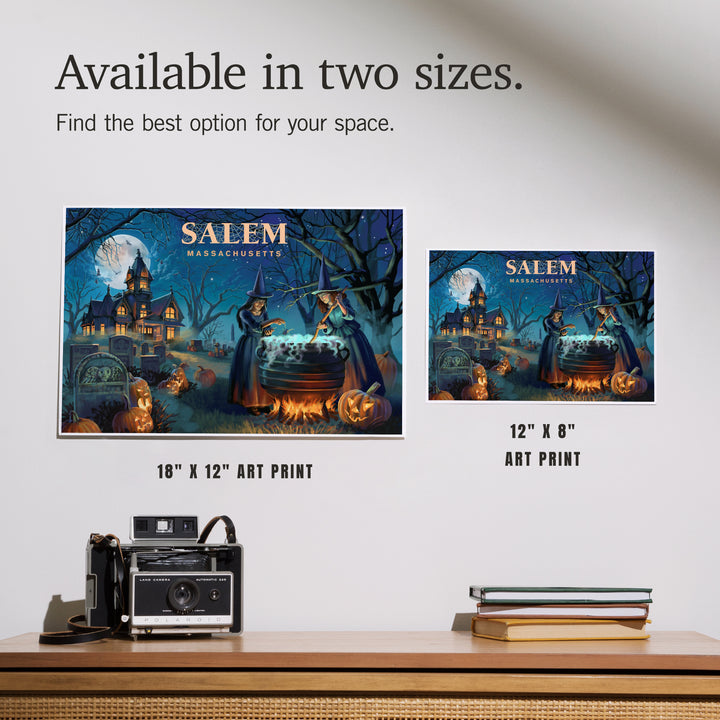 Salem, Massachusetts, Lithograph, Cemetery, Art & Giclee Prints