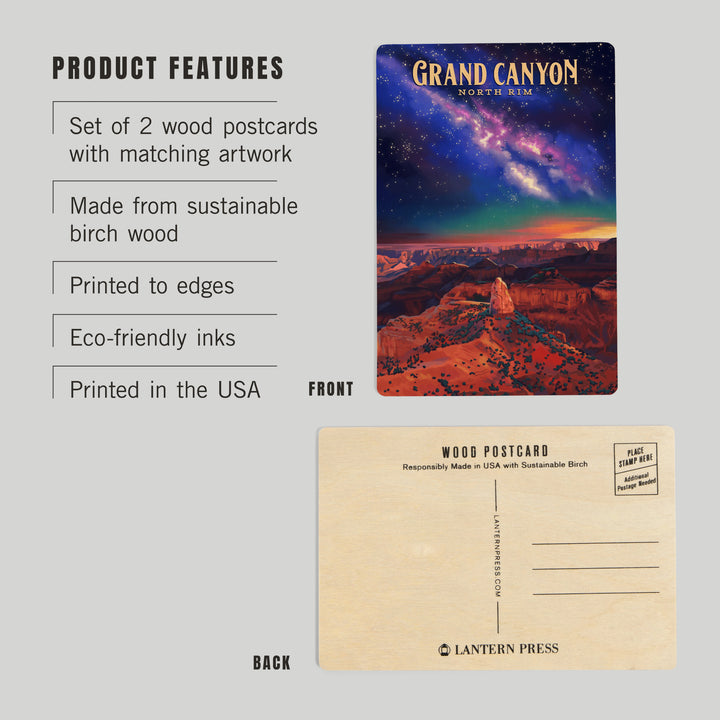 North Rim, Arizona, Oil Painting, Grand Canyon, Wood Sign and Postcards