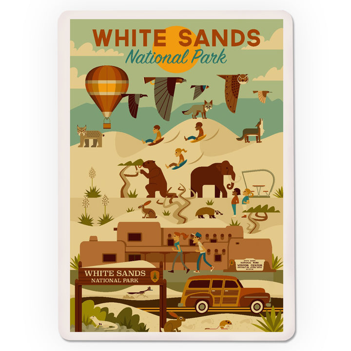 Playing Cards, White Sands National Park, New Mexico, Geometric National Park Series, 52 Card Deck with Jokers in Box, Unique Art