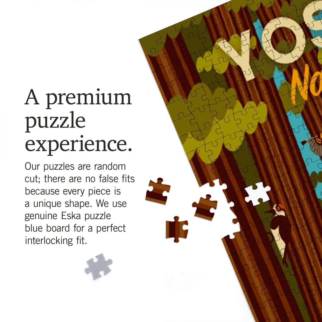 Yosemite National Park, California, Forest, Geometric, Jigsaw Puzzle