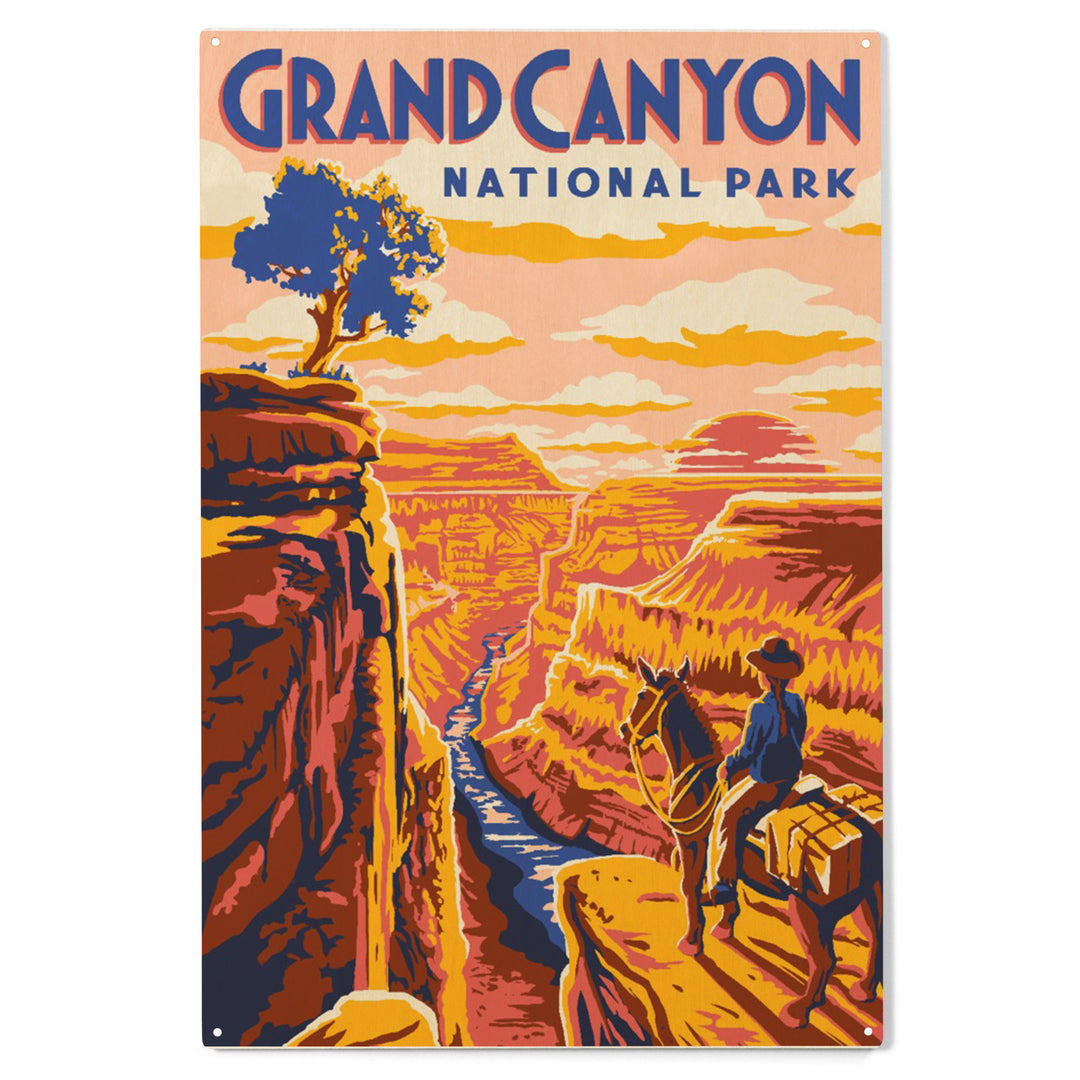 Grand Canyon National Park, Arizona, Explorer, Wood Sign and Postcards