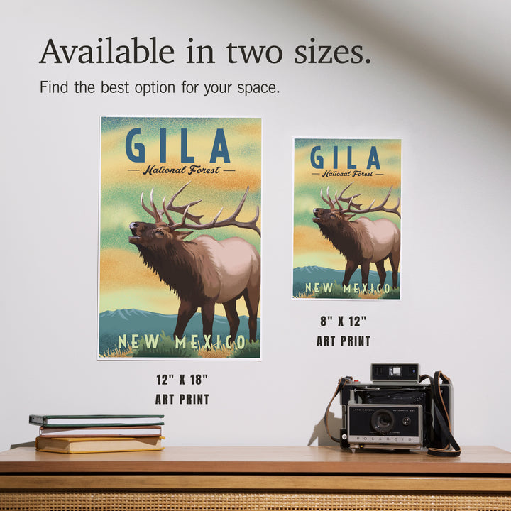Gila National Forest, New Mexico, Elk, Lithograph, Art & Giclee Prints