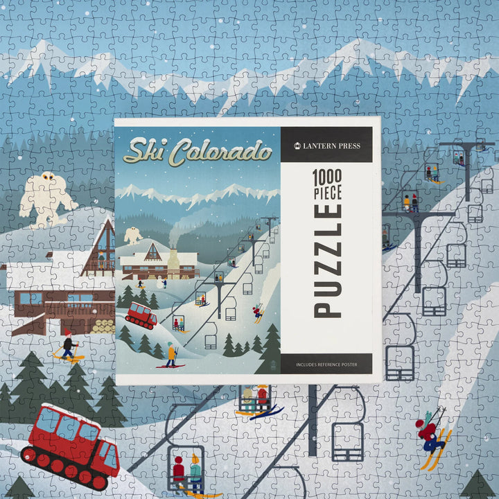 Colorado, Retro Ski Resort, 1000 Piece Jigsaw Puzzle