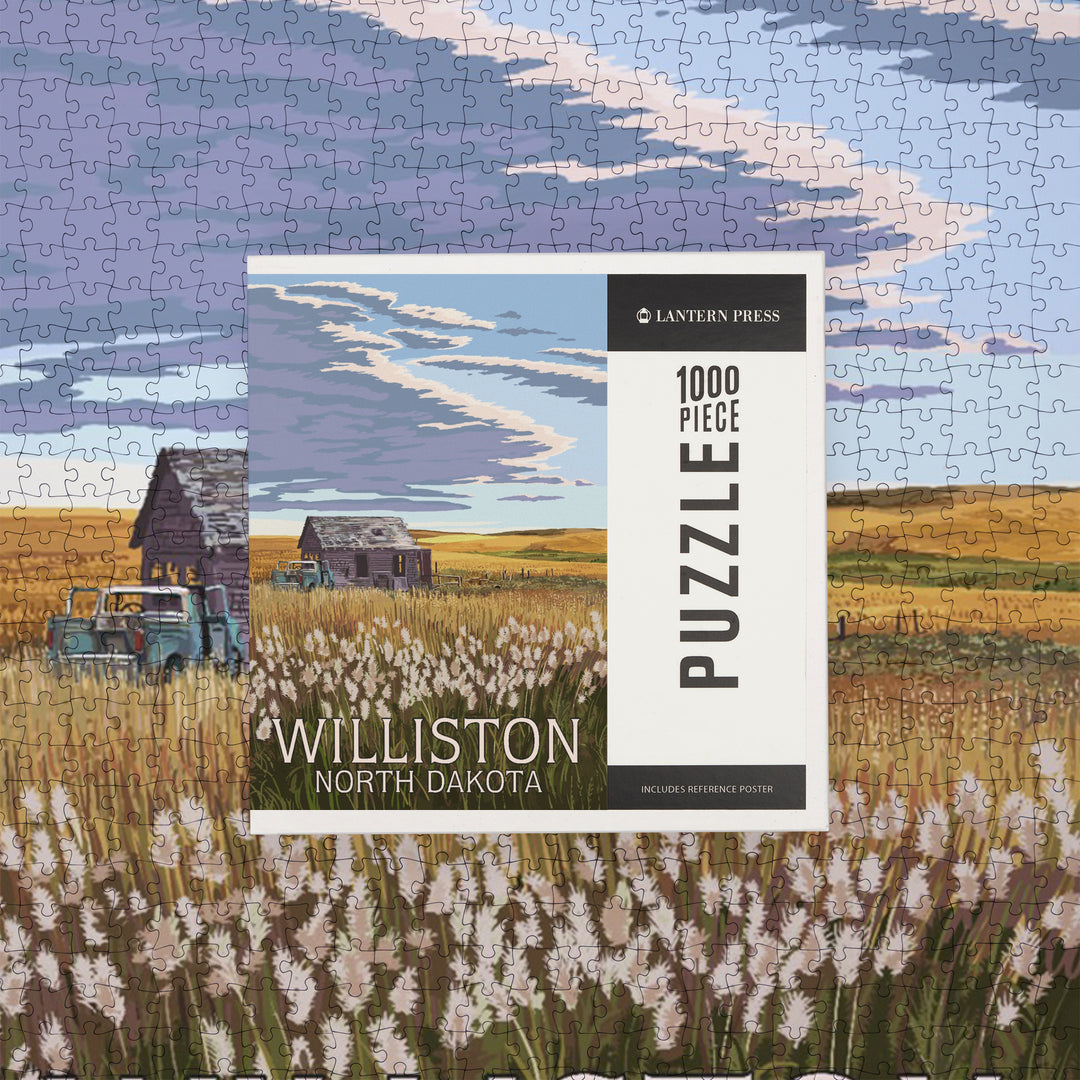 Williston, North Dakota, Wheat Field and Shack, Jigsaw Puzzle