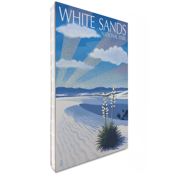 Lined 6x9 Journal, White Sands National Park, New Mexico, Day Scene, Lithograph, Lay Flat, 193 Pages, FSC paper