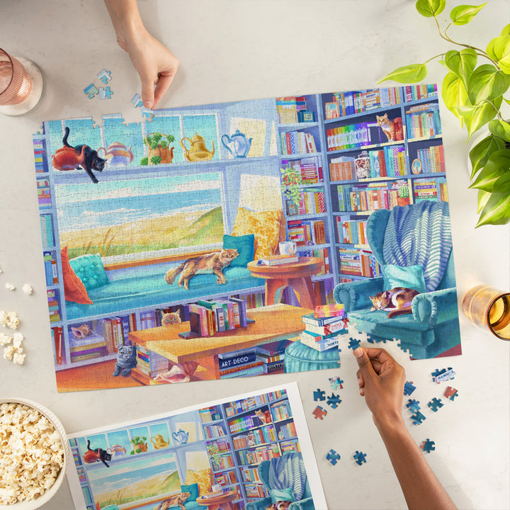 Literary Beach Cats, Jigsaw Puzzle
