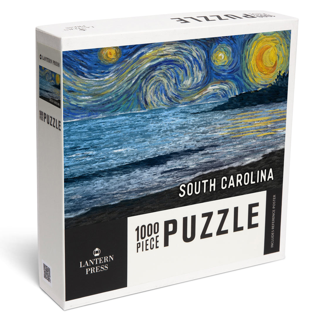 South Carolina, Starry Night, Coastline, Jigsaw Puzzle