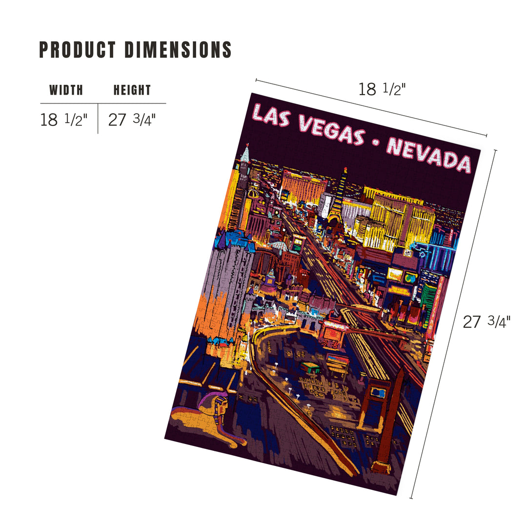 Las Vegas, Nevada, View of Strip at Night, 1000 Piece Jigsaw Puzzle