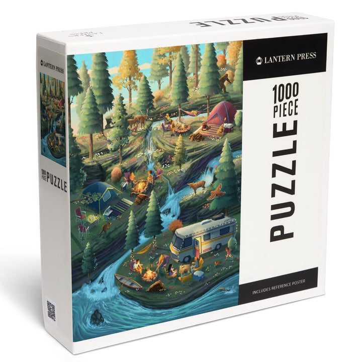 Camping Enjoyment, 1000 Piece Jigsaw Puzzle