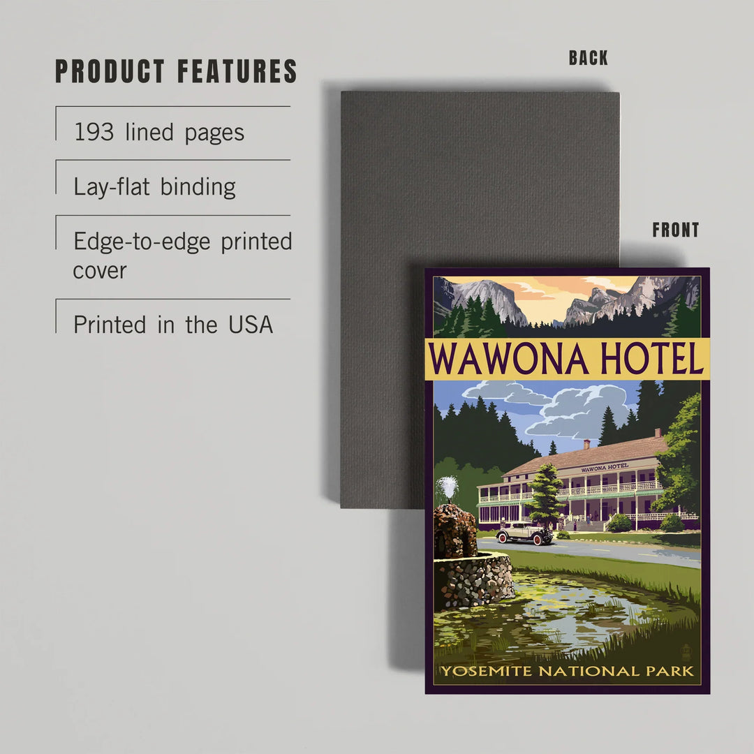 Lined 6x9 Journal, Yosemite National Park, California, Wawona Hotel, Lay Flat, 193 Pages, FSC paper