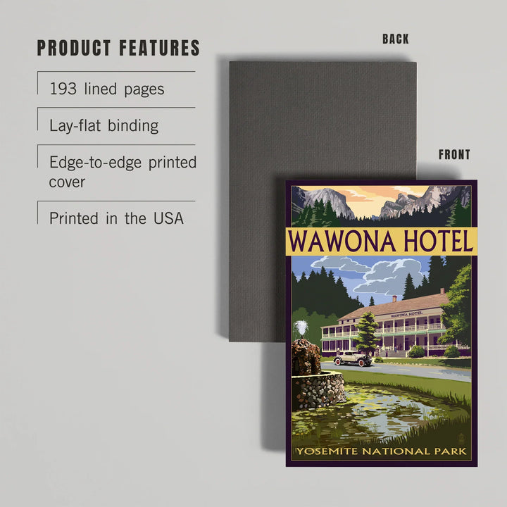 Lined 6x9 Journal, Yosemite National Park, California, Wawona Hotel, Lay Flat, 193 Pages, FSC paper