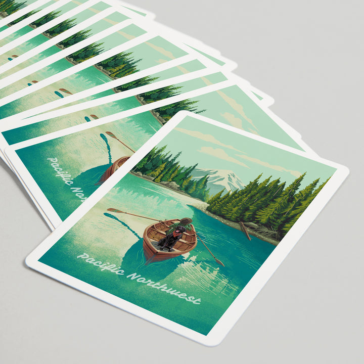 Playing Cards, Pacific Northwest, Quiet Explorer, Boating, Mountain, 52 Card Deck with Jokers in Box, Unique Art