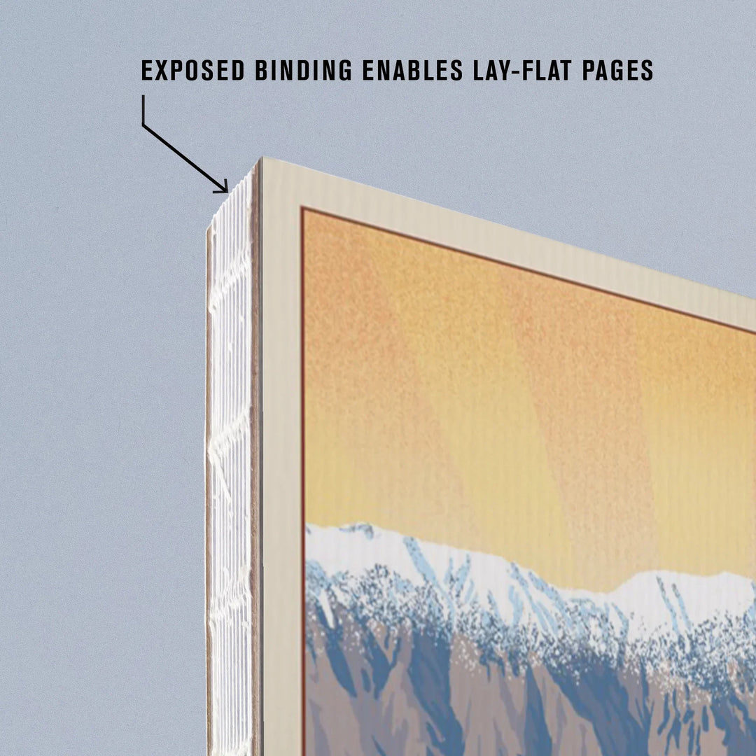 Lined 6x9 Journal, Death Valley National Park, California, Lithograph, Lay Flat, 193 Pages, FSC paper
