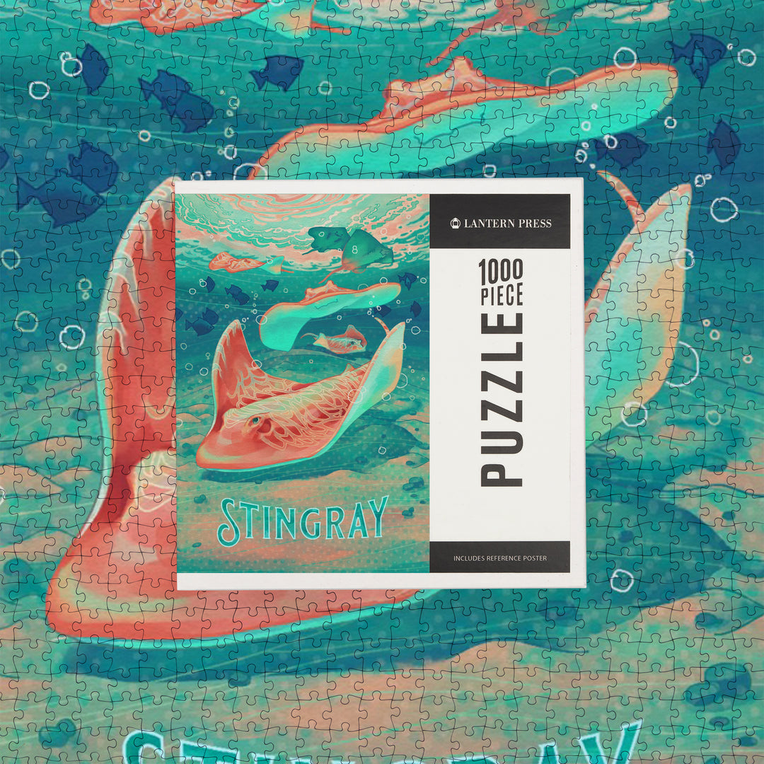 Fluid Linework, Stingray, Jigsaw Puzzle