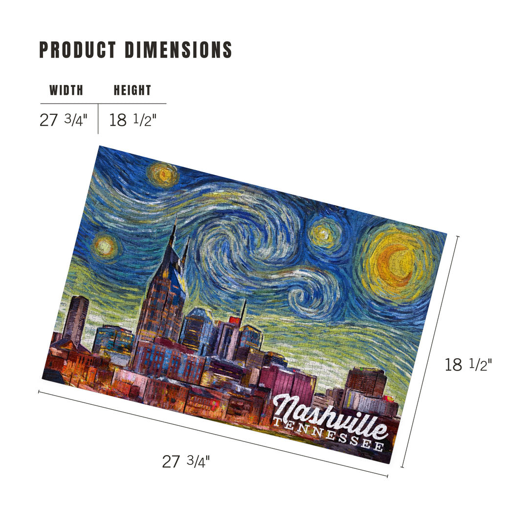Nashville, Tennessee, Starry Night City Series, Jigsaw Puzzle