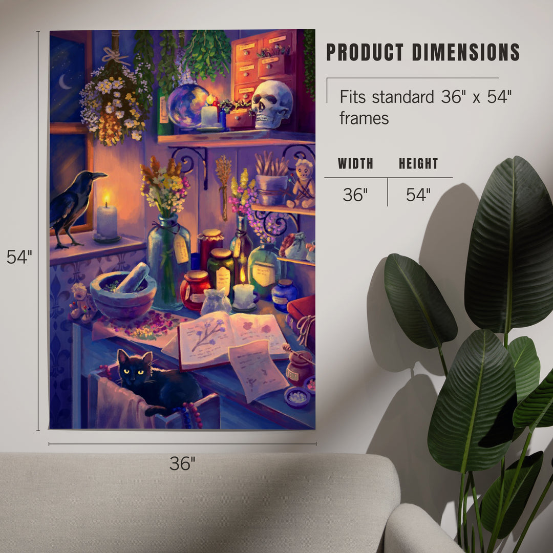 Oil Painting, Midnight Apothecary, Art & Giclee Prints