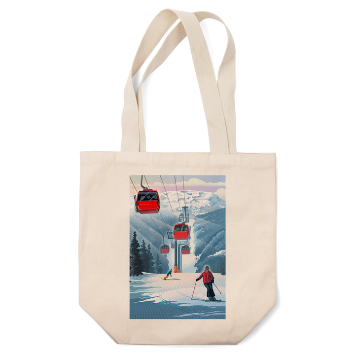 Lithograph, Gondolas, Red, Tote Bag