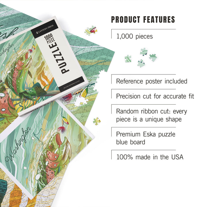 Washington, Fishing, Underwater Trout, 1000 Piece Jigsaw Puzzle