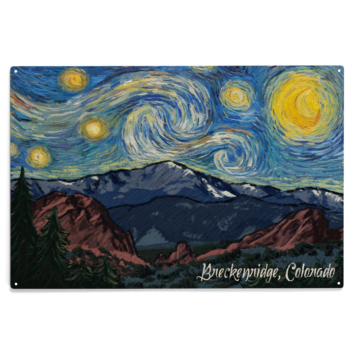 Breckenridge, Colorado, Pikes Peak, Starry Night, Wood Sign and Postcards