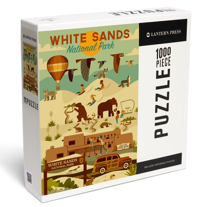White Sands National Park, New Mexico, Geometric National Park Series, 1000 Piece Jigsaw Puzzle