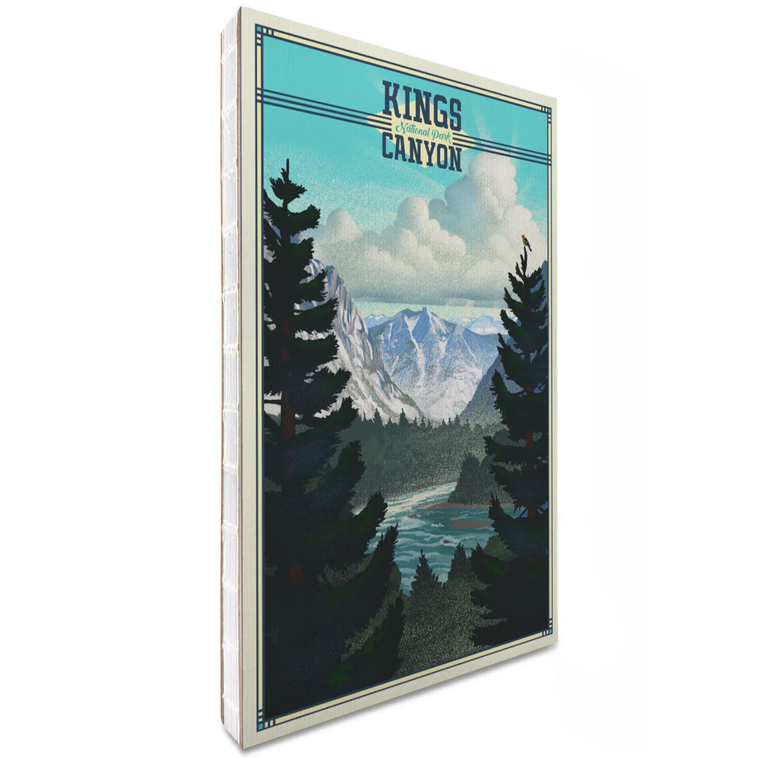 Lined 6x9 Journal, Kings Canyon National Park, Lithograph, Lay Flat, 193 Pages, FSC paper
