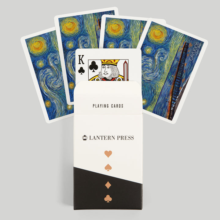 Playing Cards, Cayucos, California, Pier, Starry Night, 52 Card Deck with Jokers in Box, Unique Art