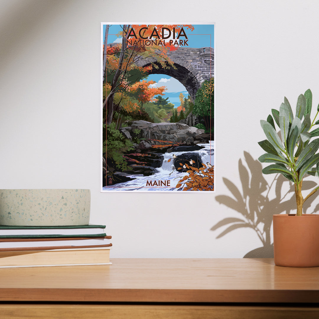 Acadia National Park, Maine, Stone Bridge, Art & Giclee Prints