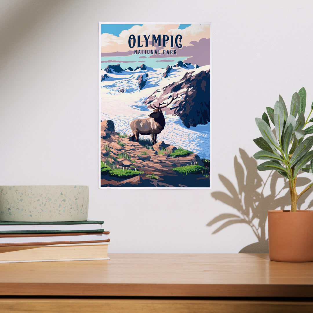 Olympic National Park, Washington, Painterly National Park Series, Art & Giclee Prints