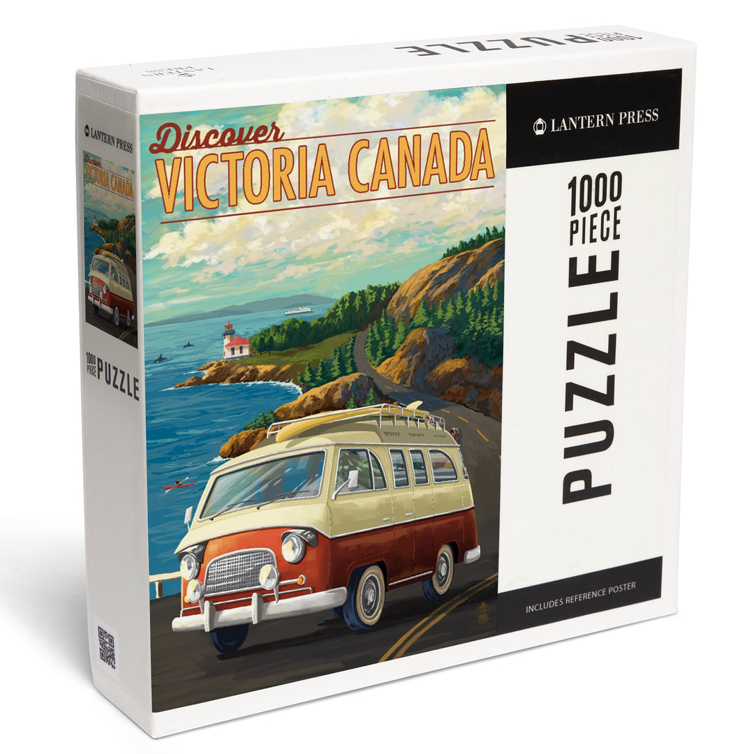 Victoria, Canada, Painterly, Camper Van, Jigsaw Puzzle