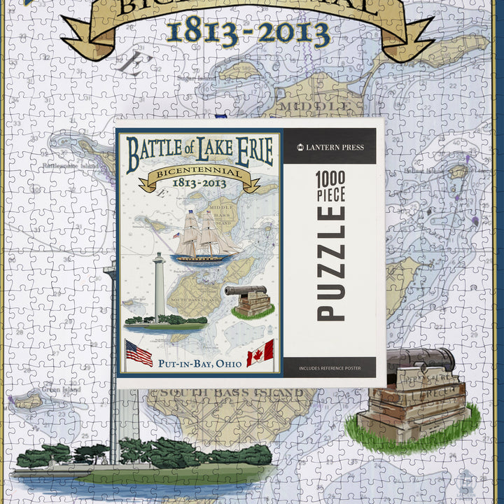 Put-In-Bay, Ohio, Battle of Lake Erie Nautical Chart, 1000 Piece Jigsaw Puzzle