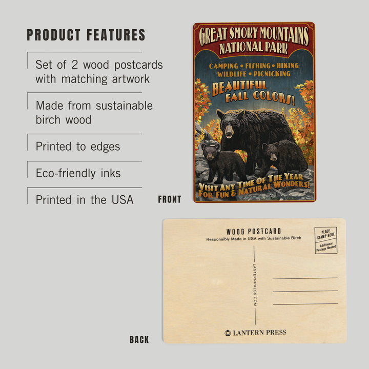 Great Smoky Mountain National Park, Tennessee, Wood Sign and Postcards