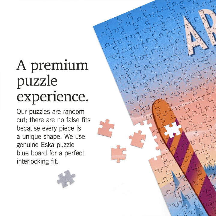 Arizona, Prepare for Takeoff, Skis in Snowbank, 1000 Piece Jigsaw Puzzle