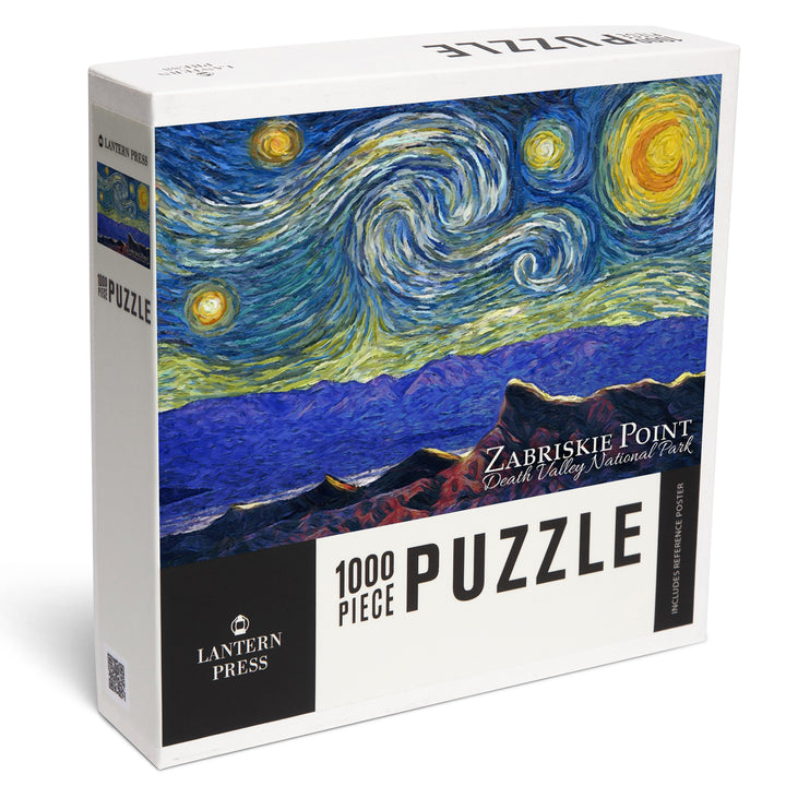 Zabriskie Point, Death Valley National Park, California, Starry Night, Jigsaw Puzzle