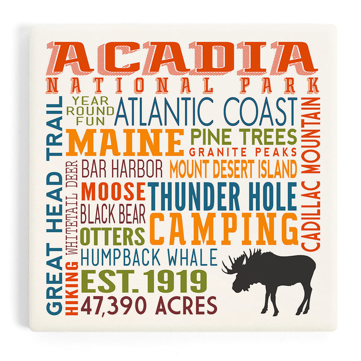 Acadia National Park, Maine, Typography, Coasters
