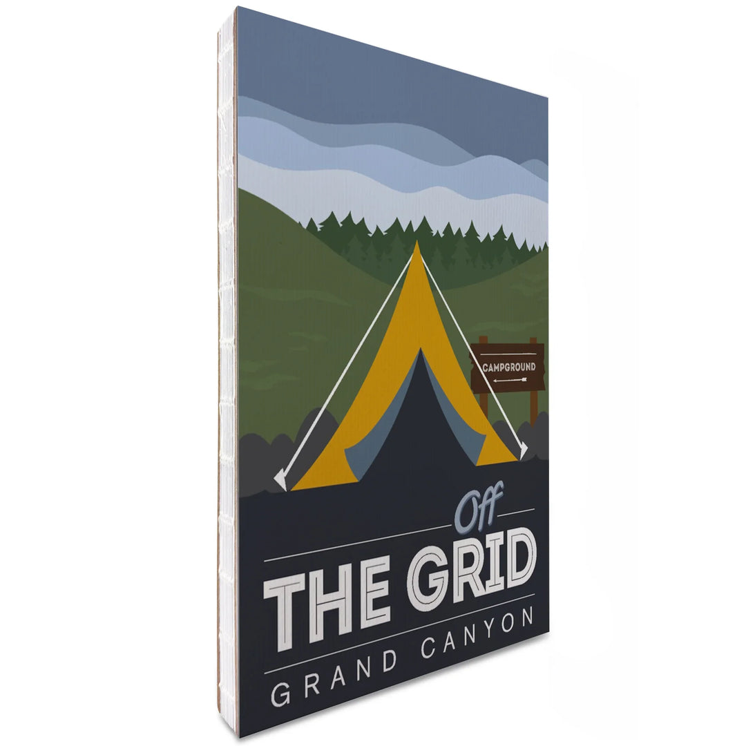 Lined 6x9 Journal, Grand Canyon National Park, Arizona, Off the Grid (Tent), Discover, Vector, Lay Flat, 193 Pages, FSC paper
