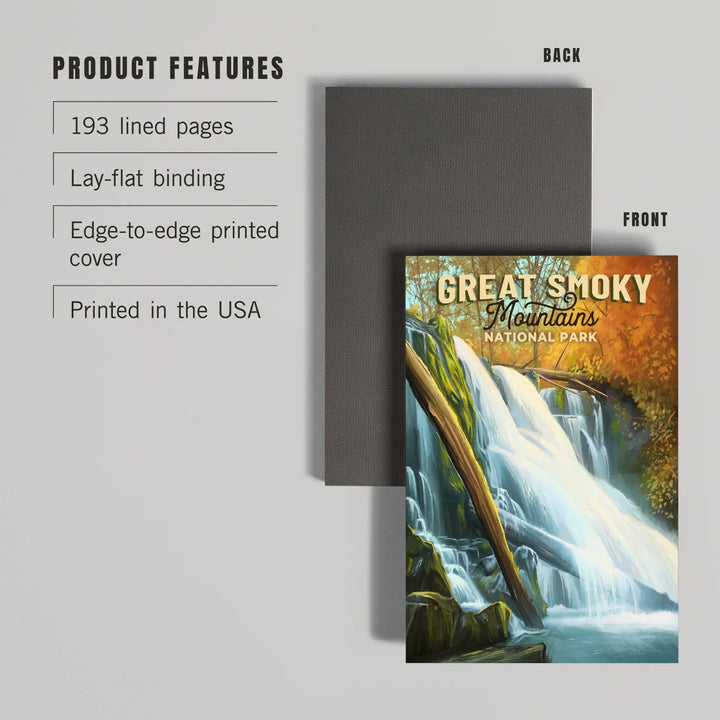 Lined 6x9 Journal, Great Smoky Mountains National Park, Tennessee, Oil Painting, Lay Flat, 193 Pages, FSC paper