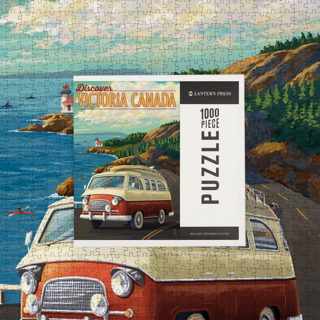 Victoria, Canada, Painterly, Camper Van, Jigsaw Puzzle