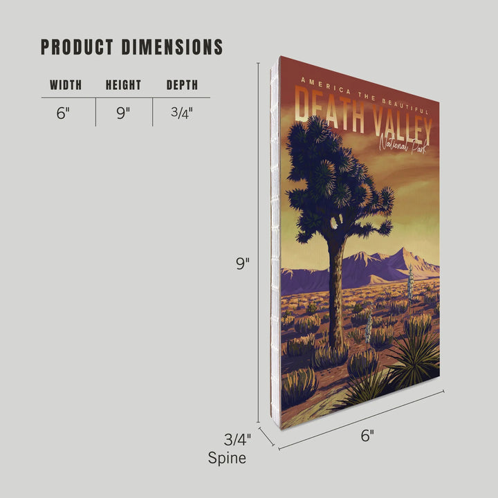 Lined 6x9 Journal, Death Valley National Park, Joshua Tree, Painterly Series, Lay Flat, 193 Pages, FSC paper