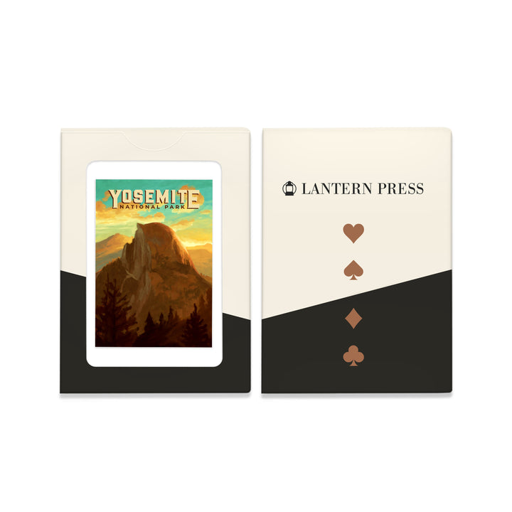 Playing Cards, Yosemite National Park, California, Half Dome, Oil Painting, 52 Card Deck with Jokers in Box, Unique Art
