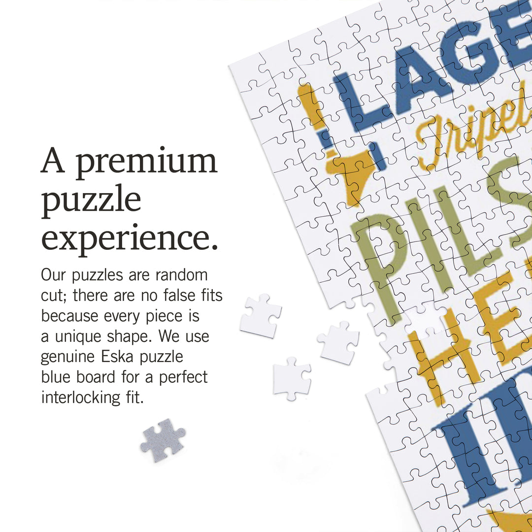 Beers of Wisconsin, Typography, Jigsaw Puzzle