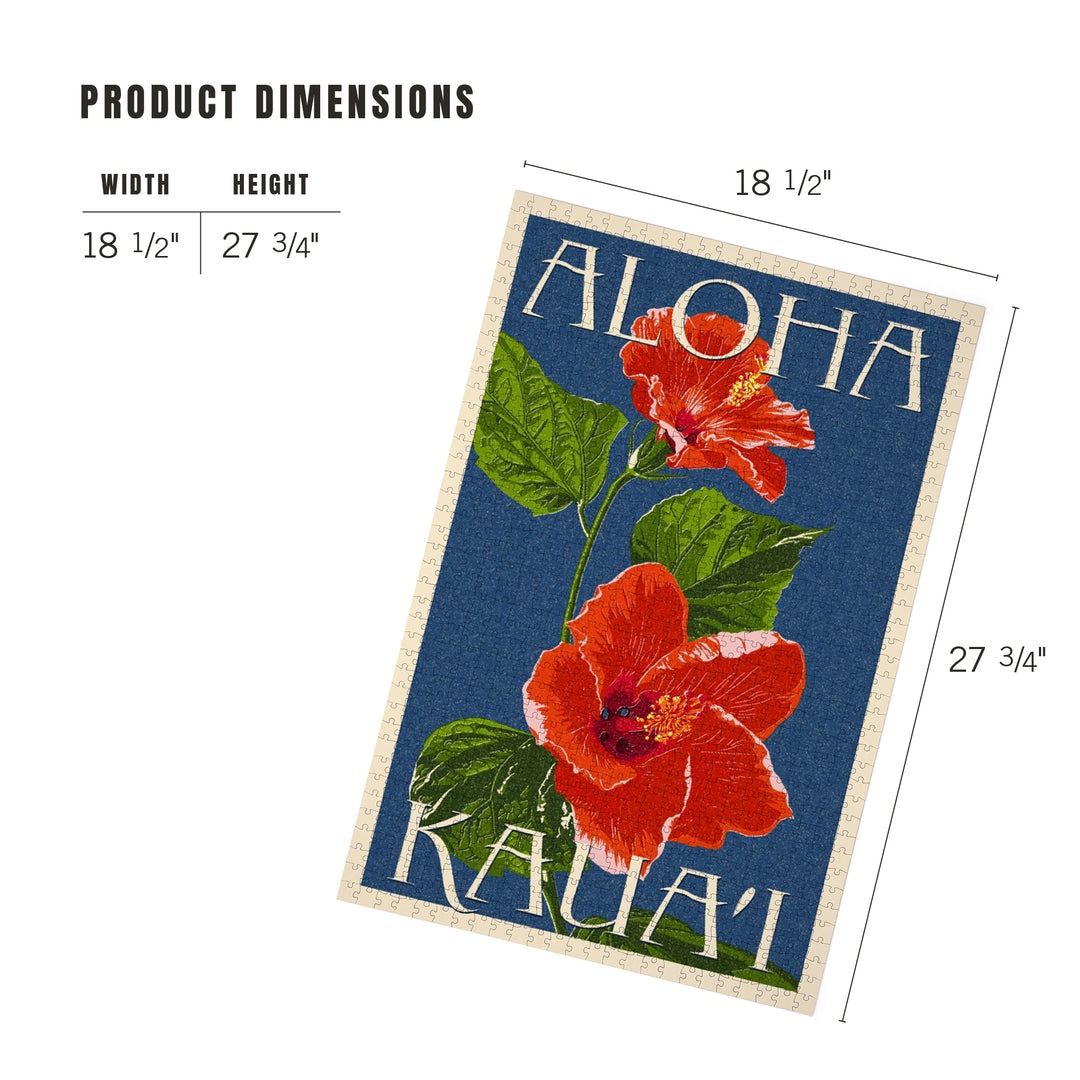 Kaua'i, Hawaii, Red Hibiscus, Jigsaw Puzzle