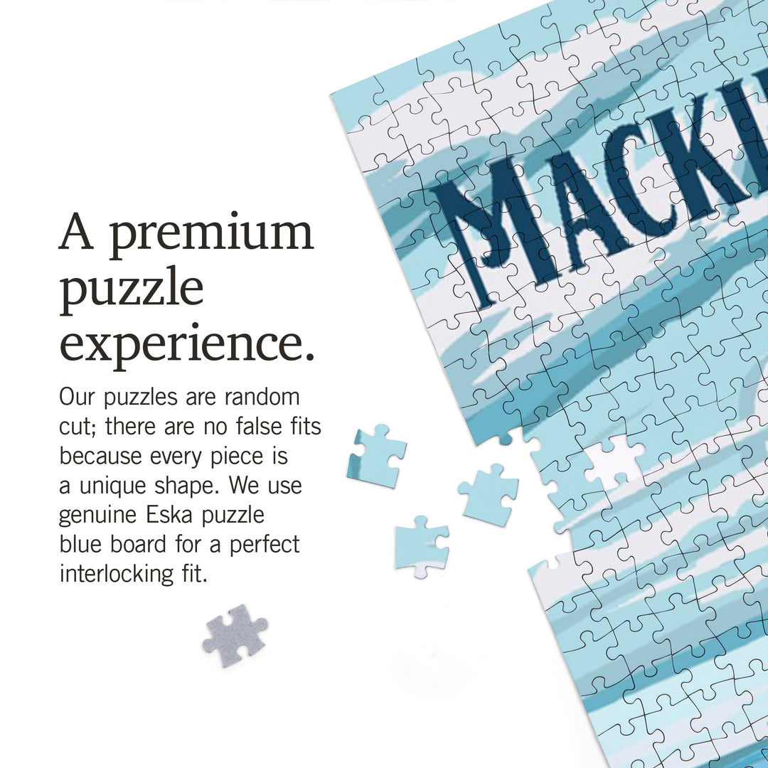 Mackinac Island, Michigan, Painterly, Lifeboat on Beach, 1000 Piece Jigsaw Puzzle