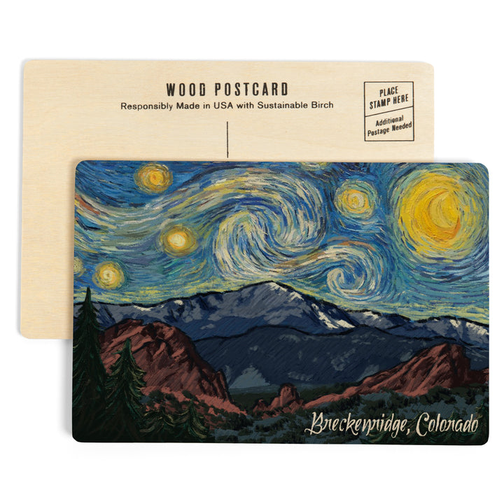 Breckenridge, Colorado, Pikes Peak, Starry Night, Wood Sign and Postcards