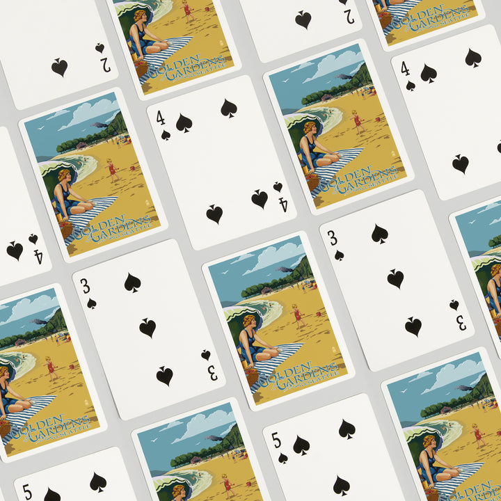 Playing Cards, Ballard, Seattle, Washington, Golden Gardens Beach Scene, 52 Card Deck with Jokers in Box, Unique Art