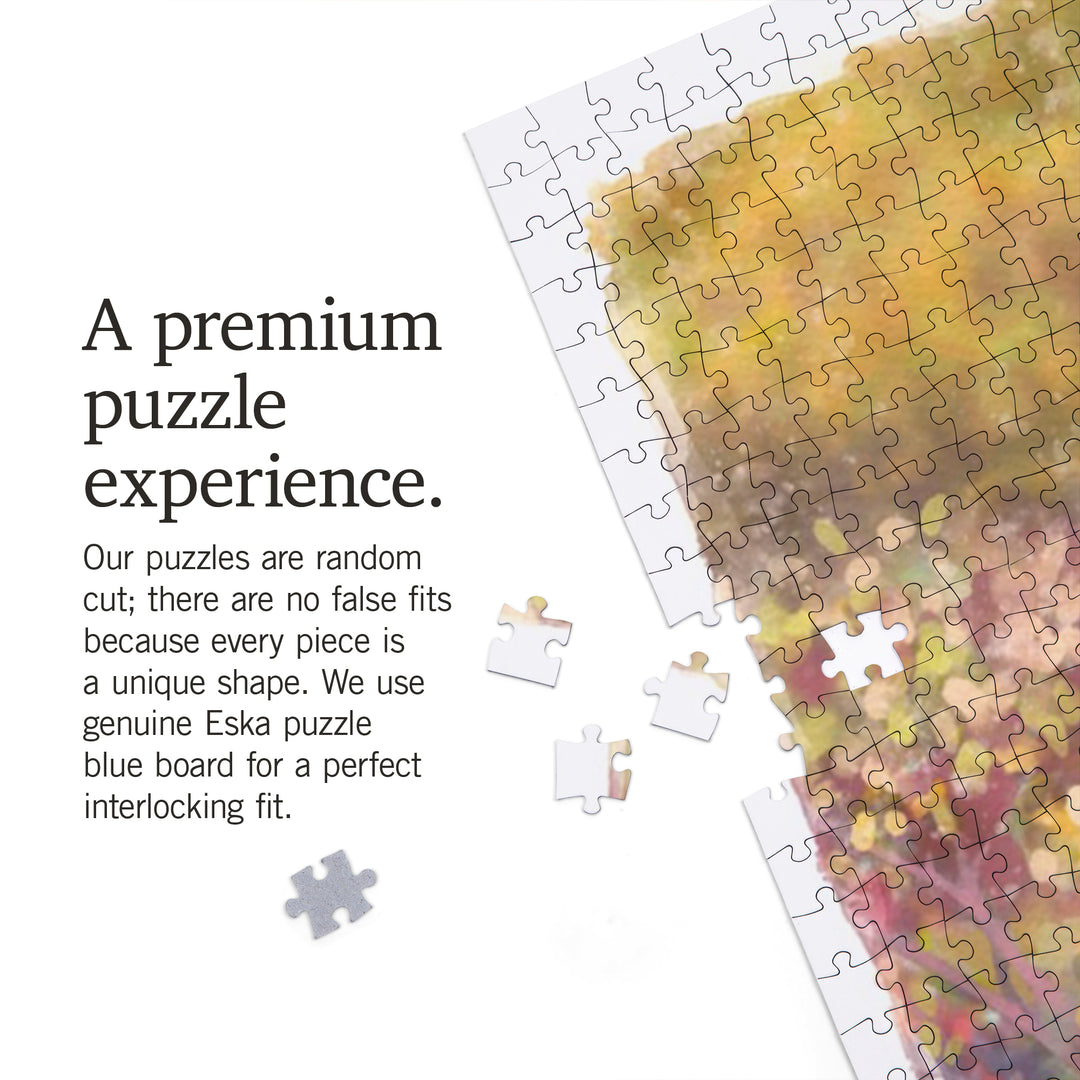 Watercolor Study, Gray Wolf, 1000 Piece Jigsaw Puzzle