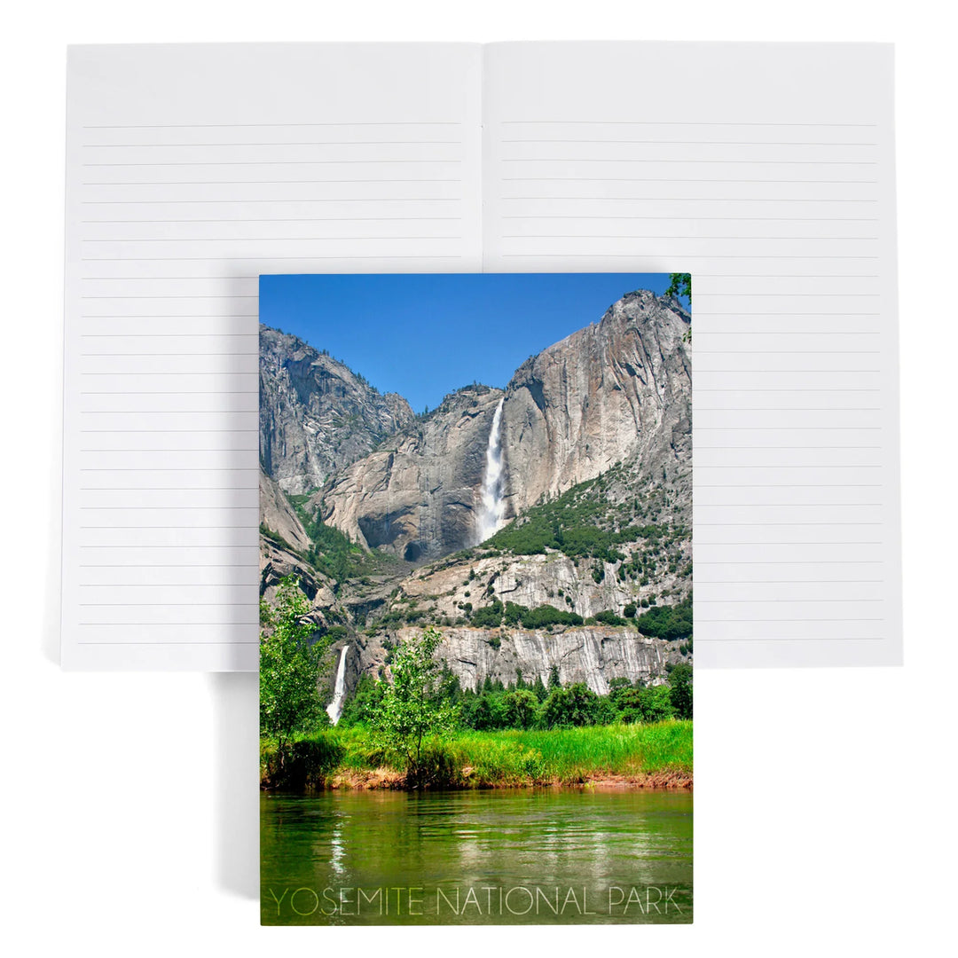 Lined 6x9 Journal, Yosemite National Park, California, Yosemite Falls, Lay Flat, 193 Pages, FSC paper