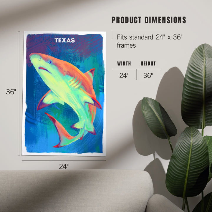 Texas, Vivid, Blacktip Shark, Art & Giclee Prints